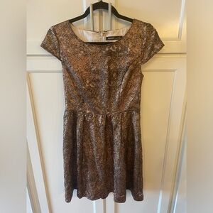 Bronze and Gold Kenzie Shortsleeve dress